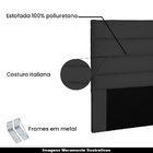 Cabeceira Decorativa 1 40m Guess Suede Preto G63 - Gran Belo