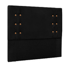 Cabeceira Decorativa 1 40m Kors Suede Preto G63 - Gran Belo