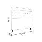 Cabeceira Decorativa Bacoli Casal 160cm Veludo Marrom G32 - G