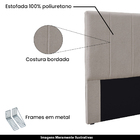 Cabeceira Decorativa Casal 1 40m Erza Linho Areia G63 - Gran