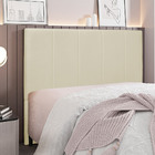 Cabeceira Decorativa Casal 1 40m Erza Veludo Bege G63 - Gran
