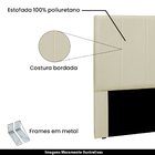 Cabeceira Decorativa Casal 1 40m Erza Veludo Bege G63 - Gran