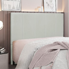 Cabeceira Decorativa Casal 1 40m Erza Veludo Prata G63 - Gran