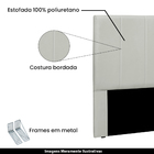 Cabeceira Decorativa Casal 1 40m Erza Veludo Prata G63 - Gran
