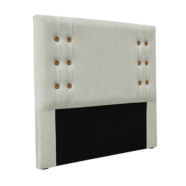 Cabeceira Decorativa Casal 1 40m Kors Veludo Prata G63 - Gran