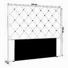 Cabeceira Decorativa Casal 1 40m Tàzio Veludo Cinza G63 - Gra