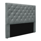Cabeceira Decorativa Casal 1 40m Tàzio Veludo Cinza G63 - Gra