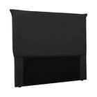 Cabeceira Decorativa Casal 1 40m Trento Veludo Preto G63 - Gr