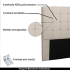 Cabeceira Decorativa Casal 1 40m Tropea Suede Bege G63 - Gran