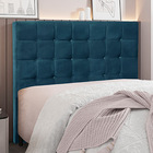 Cabeceira Decorativa Casal 1 40m Tropea Veludo Azul Marinho G