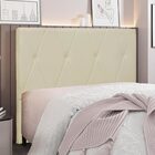 Cabeceira Decorativa Casal 1 40m Yves Veludo Bege G63 - Gran