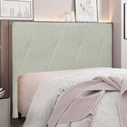 Cabeceira Decorativa Casal 1 40m Yves Veludo Prata G63 - Gran