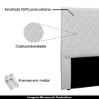 Cabeceira Decorativa King Size 1 95m Baelon Pu Branco G63 - G