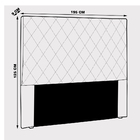 Cabeceira Decorativa King Size 1 95m Baelon Pu Branco G63 - G