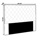Cabeceira Decorativa King Size 1 95m Baelon Suede Cinza G63 -