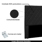 Cabeceira Decorativa King Size 1 95m Baelon Veludo Preto G63