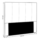 Cabeceira Decorativa King Size 1 95m Erza Suede Azul Marinho