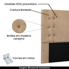 Cabeceira Decorativa King Size 1 95m Kors Suede Bege G63 - Gr