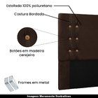 Cabeceira Decorativa King Size 1 95m Kors Suede Café G63 - Gr