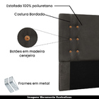 Cabeceira Decorativa King Size 1 95m Kors Suede Cinza G63 - G