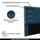 Cabeceira Decorativa King Size 1 95m Kors Veludo Azul Marinho