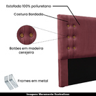 Cabeceira Decorativa King Size 1 95m Kors Veludo Vinho G63 -