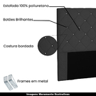 Cabeceira Decorativa King Size 1 95m Tàzio Suede Preto G63 -