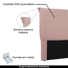 Cabeceira Decorativa King Size 1 95m Trento Veludo Rosa G63 -