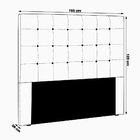 Cabeceira Decorativa King Size 1 95m Tropea Pu Marfim G63 - G