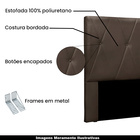 Cabeceira Decorativa King Size 1 95m Yves Veludo Marrom G63 -