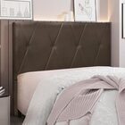 Cabeceira Decorativa King Size 1 95m Yves Veludo Marrom G63 -