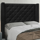 Cabeceira Decorativa King Size 2 19m Loewe Suede Preto G63 -