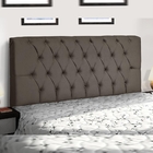 Cabeceira Decorativa Pisa Casal 140cm Veludo Marrom - Gran Be