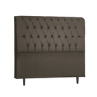 Cabeceira Decorativa Pisa Casal 160cm Veludo Marrom - Gran Be
