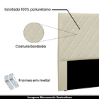 Cabeceira Decorativa Queen Size 1 60m Baelon Veludo Bege G63