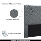 Cabeceira Decorativa Queen Size 1 60m Baelon Veludo Cinza G63