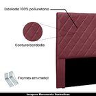 Cabeceira Decorativa Queen Size 1 60m Baelon Veludo Vinho G63