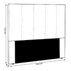 Cabeceira Decorativa Queen Size 1 60m Erza Suede Azul Marinho