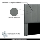 Cabeceira Decorativa Queen Size 1 60m Erza Veludo Cinza - Gra
