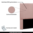 Cabeceira Decorativa Queen Size 1 60m Erza Veludo Rosa G63 -