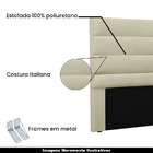 Cabeceira Decorativa Queen Size 1 60m Guess Pu Marfim G63 - G
