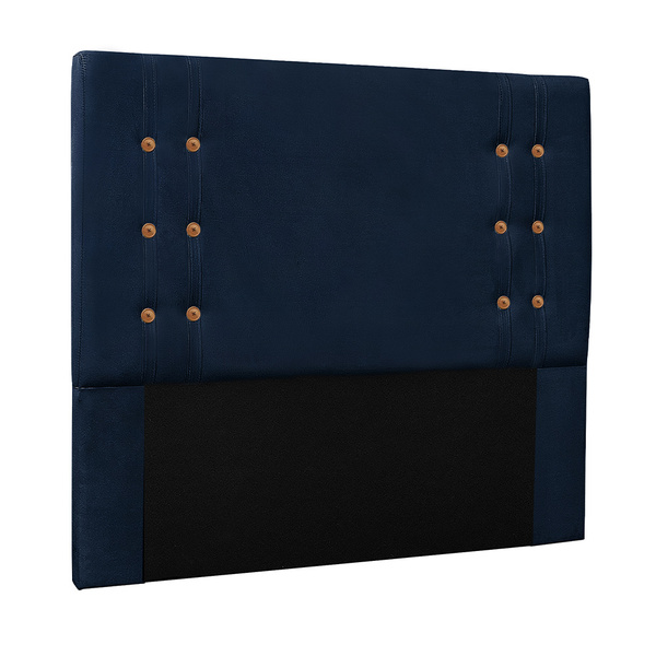 Cabeceira Decorativa Queen Size 1 60m Kors Suede Azul Marinho