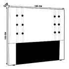 Cabeceira Decorativa Queen Size 1 60m Kors Veludo Preto G63 -
