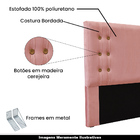 Cabeceira Decorativa Queen Size 1 60m Kors Veludo Rosa G63 -