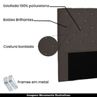 Cabeceira Decorativa Queen Size 1 60m Tàzio Suede Café G63 -