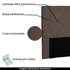 Cabeceira Decorativa Queen Size 1 60m Tàzio Suede Caramelo G6