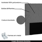 Cabeceira Decorativa Queen Size 1 60m Tàzio Suede Cinza G63 -