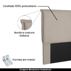 Cabeceira Decorativa Queen Size 1 60m Trento Suede Bege G63 -