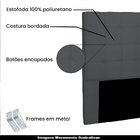 Cabeceira Decorativa Queen Size 1 60m Tropea Suede Cinza G63