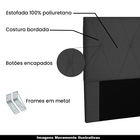 Cabeceira Decorativa Queen Size 1 60m Yves Suede Preto G63 -